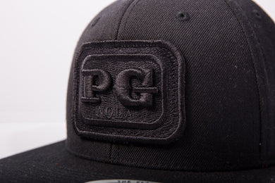 PG NOLA™ Flatbill Snapback Hat - BLACK (wool)