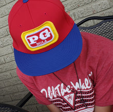 Load image into Gallery viewer, PG NOLA™ Flatbill Flexfit Hat- RED w/ blue